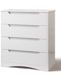 Komoda z 4 szufladami do sypialni, salonu, biura lub przedpokoju, 71 41 82 cm, bialy kolor